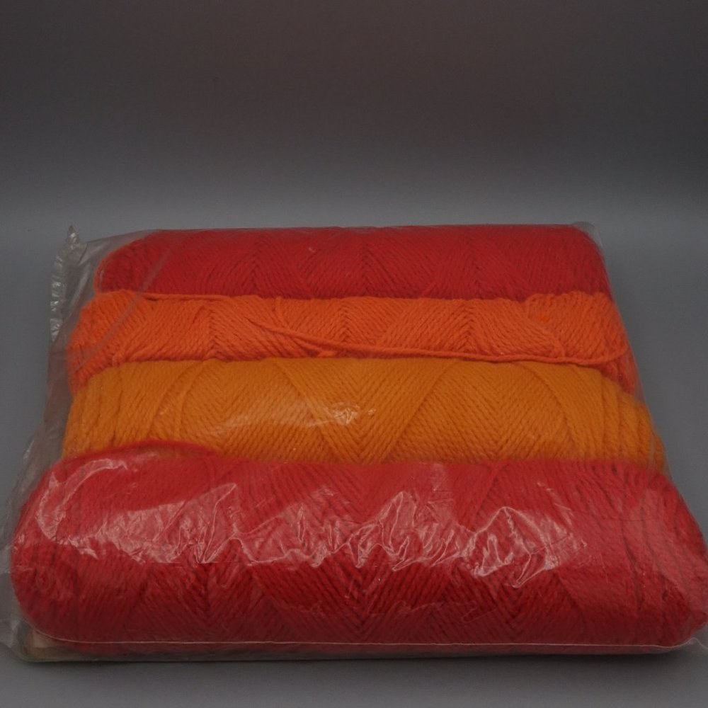 Bucilla Crochet Sweater Vest, Poncho Kit in Bright Oranges, One Size Fits All, D - Picture 7 of 10